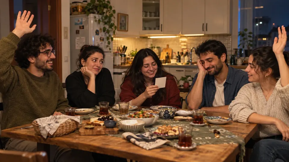 Mutfaktaki arkadaşlar saçma bir sorudan sonra el kaldırıyor