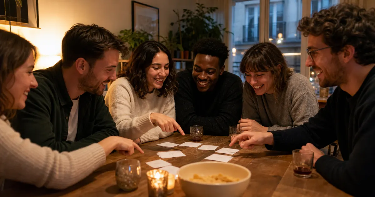 Joueuse lance un minuteur avant une manche d'Alias