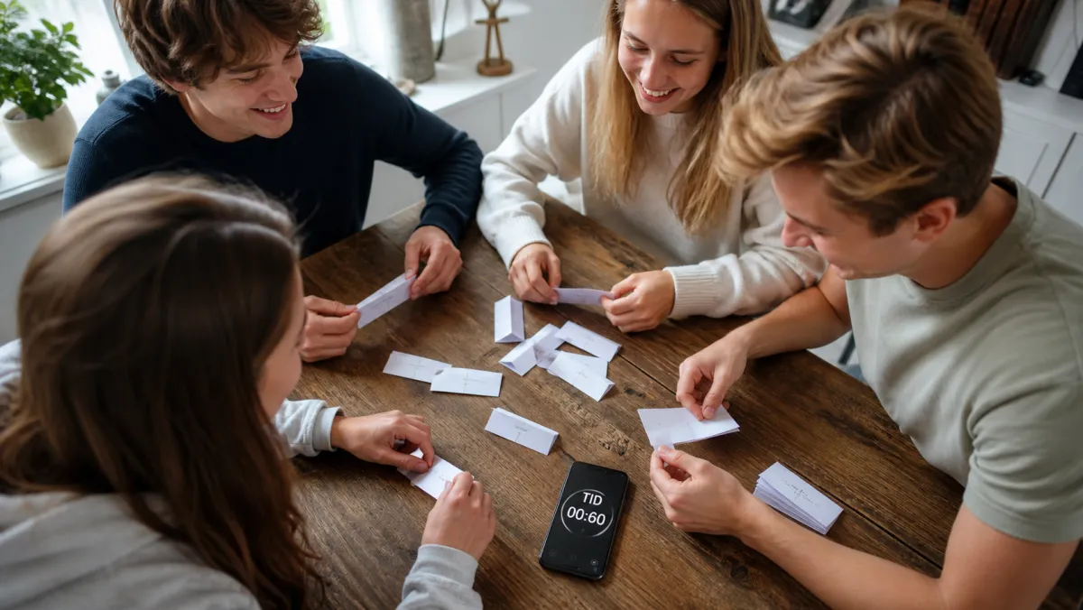 Lappar och timer inför charader