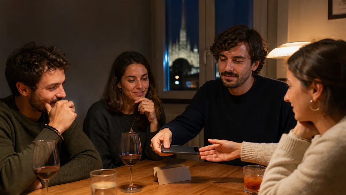 Amici iniziano una partita al gioco dell'impostore