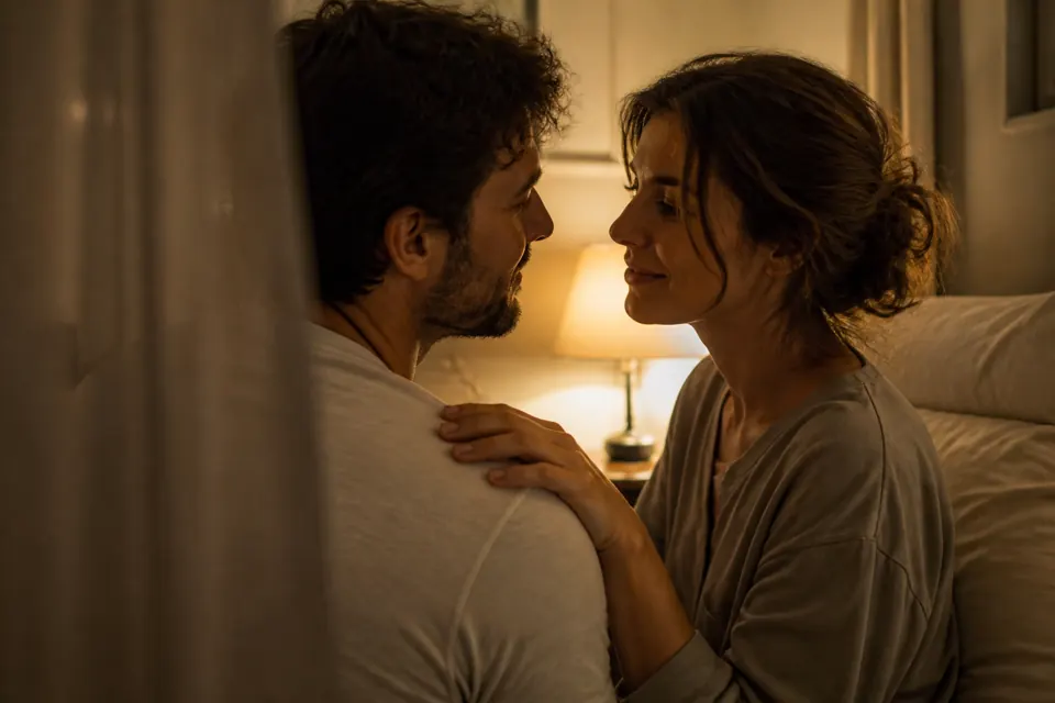 Couple partageant un moment intime