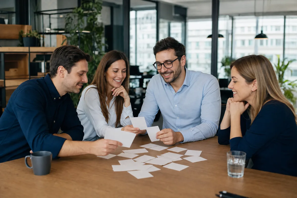 Csapat közösen választ játékot egy meeting előtt