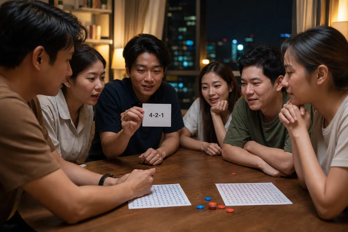 เพื่อนชาวไทยกำลังตรวจคำตอบรหัสสุดท้าย