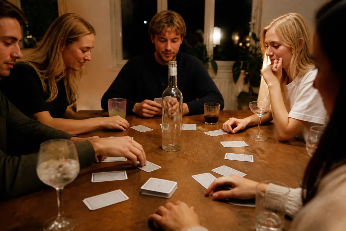 Kort ligger klar til en festlig runde