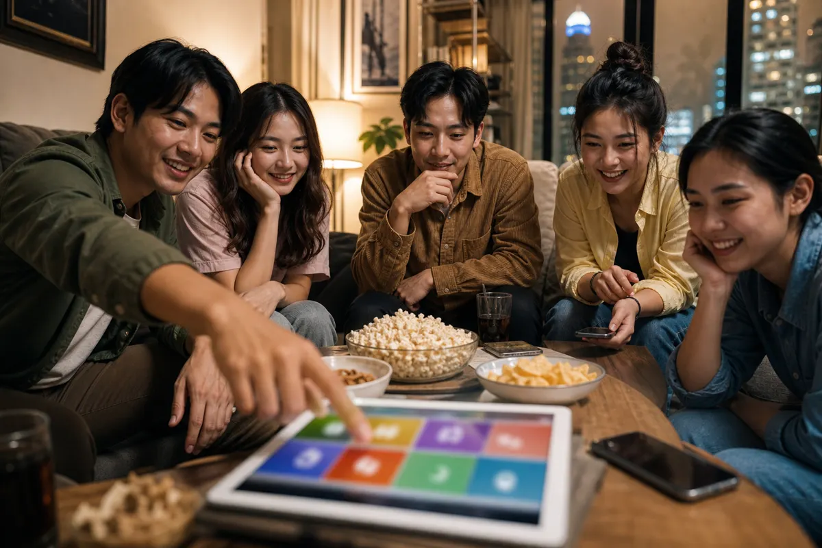 เพื่อนเลือกเกมปาร์ตี้สำหรับรอบถัดไป