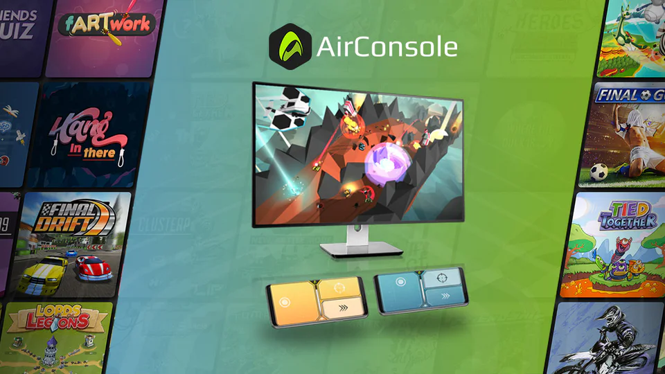 Официальное изображение AirConsole с играми, которыми управляют смартфоны