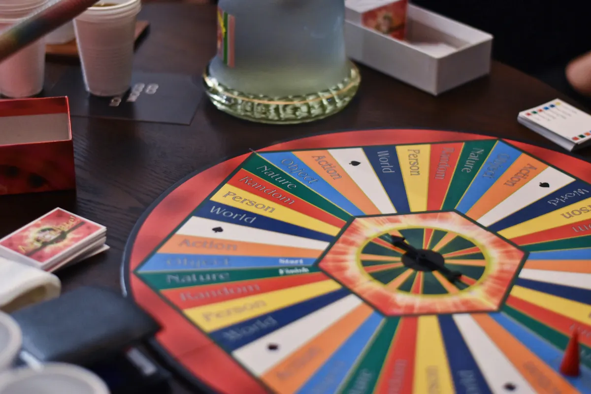 Ruleta para elegir preguntas en una fiesta