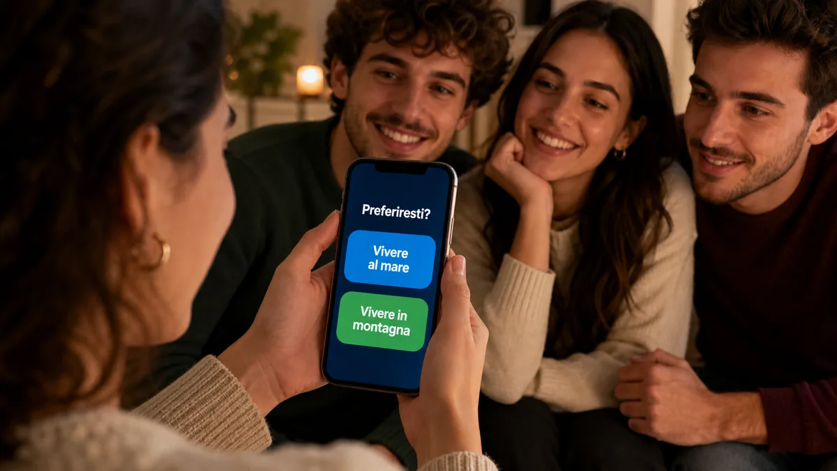 Amici leggono una domanda Preferiresti sul telefono
