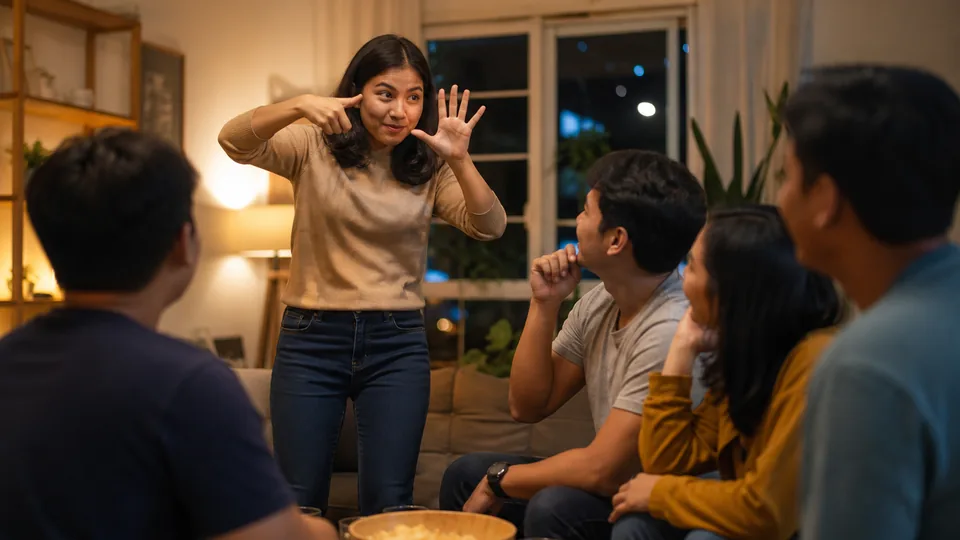Teman-teman memilih permainan untuk malam bersama