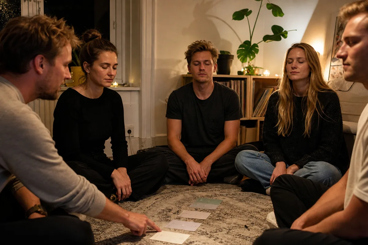 Venner vælger kategori til en ny runde
