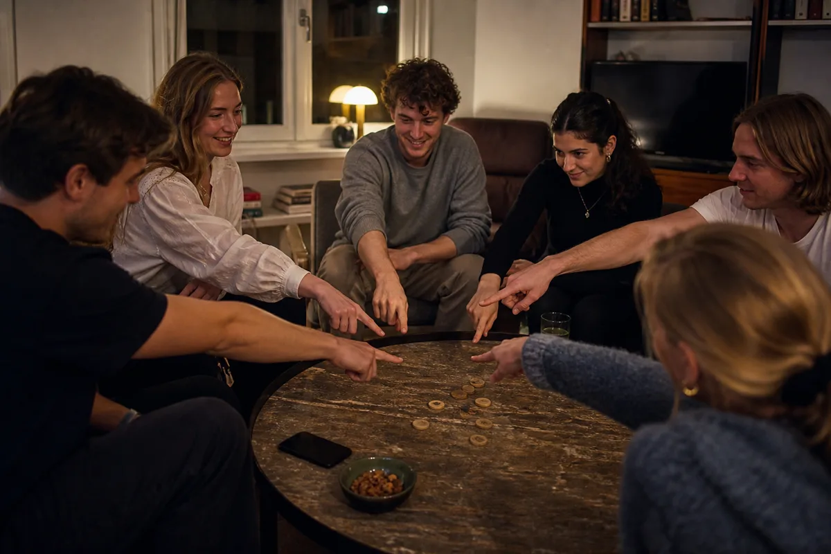 Venner taler om deres spor
