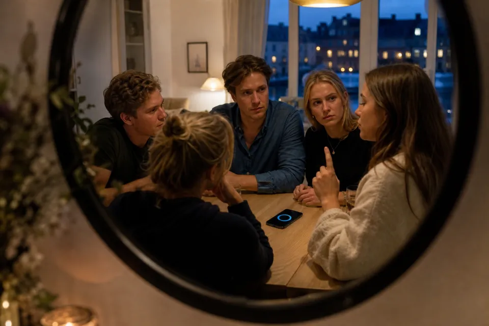 Vänner bedömer en ledtråd