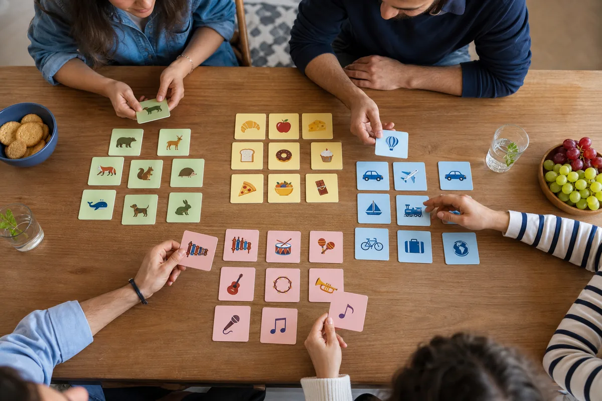 Cartes de mots classées par thèmes pour le jeu Imposteur