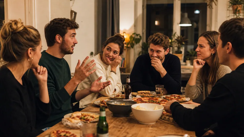 Freundeskreis prüft einen verdächtigen Hinweis bei einer Beispielrunde