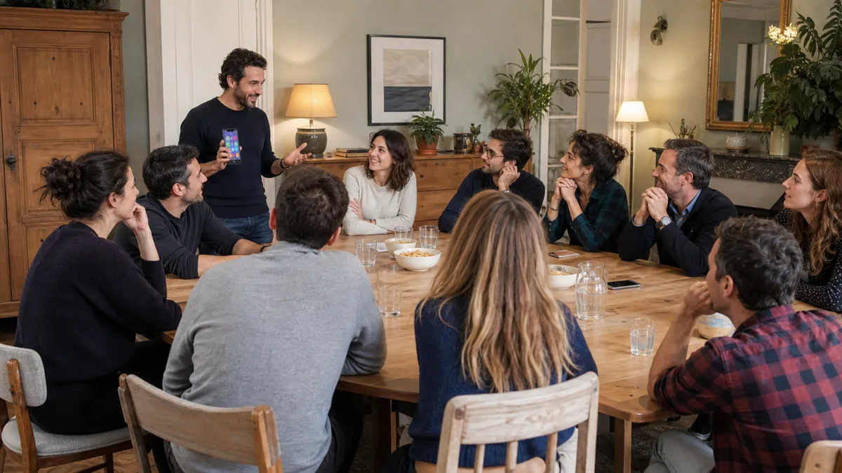 Grande tablée organisée pour une partie d’imposteur