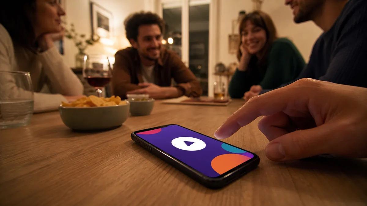 Téléphone prêt pour lancer une nouvelle manche