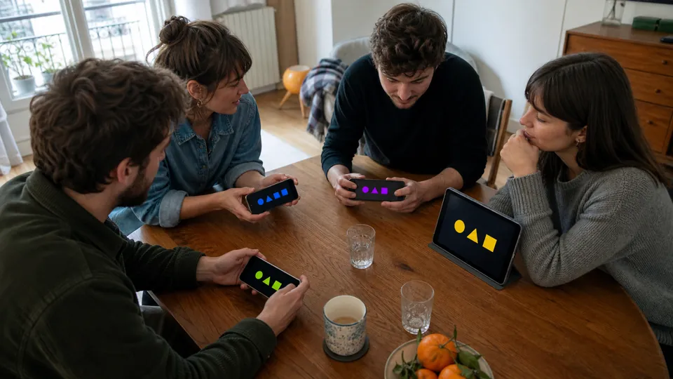 Groupe comparant plusieurs formats de jeux mobiles