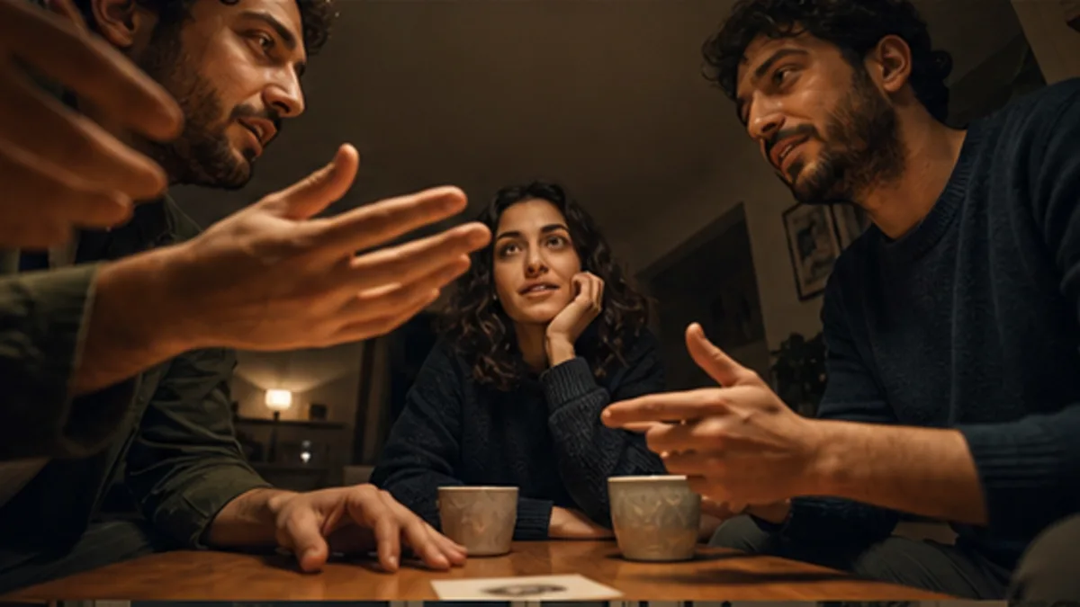 Gizem için soru soran oyuncular