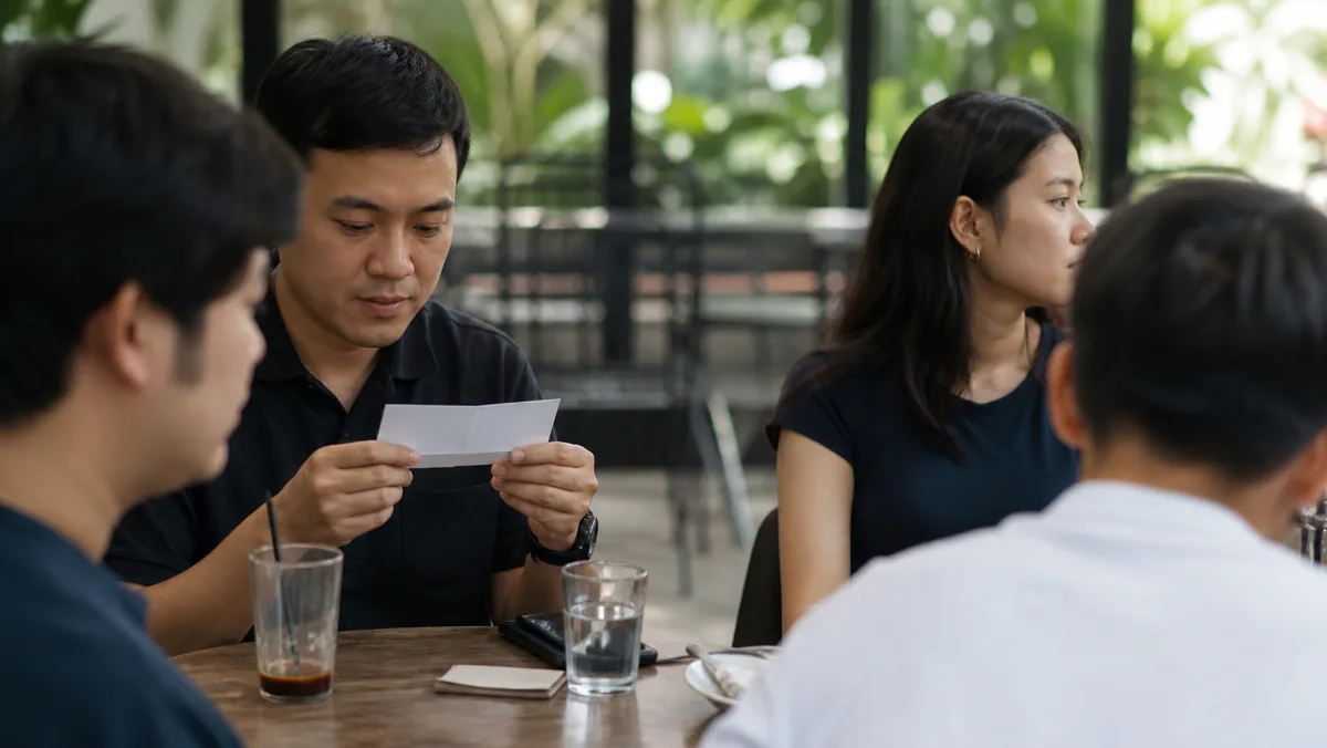 Teman melakukan voting dalam permainan kata