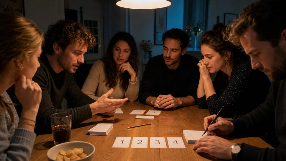 Deux équipes jouant à un jeu d’association de mots