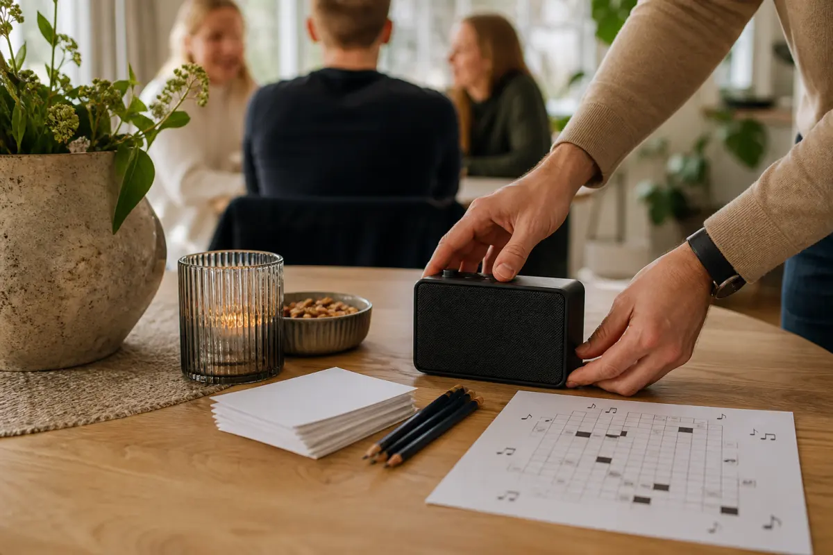 Quizvärd förbereder musik och poäng