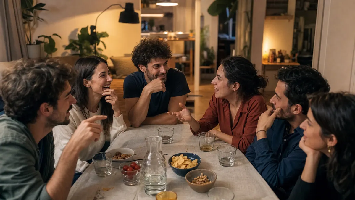 Amici italiani giocano a Preferiresti