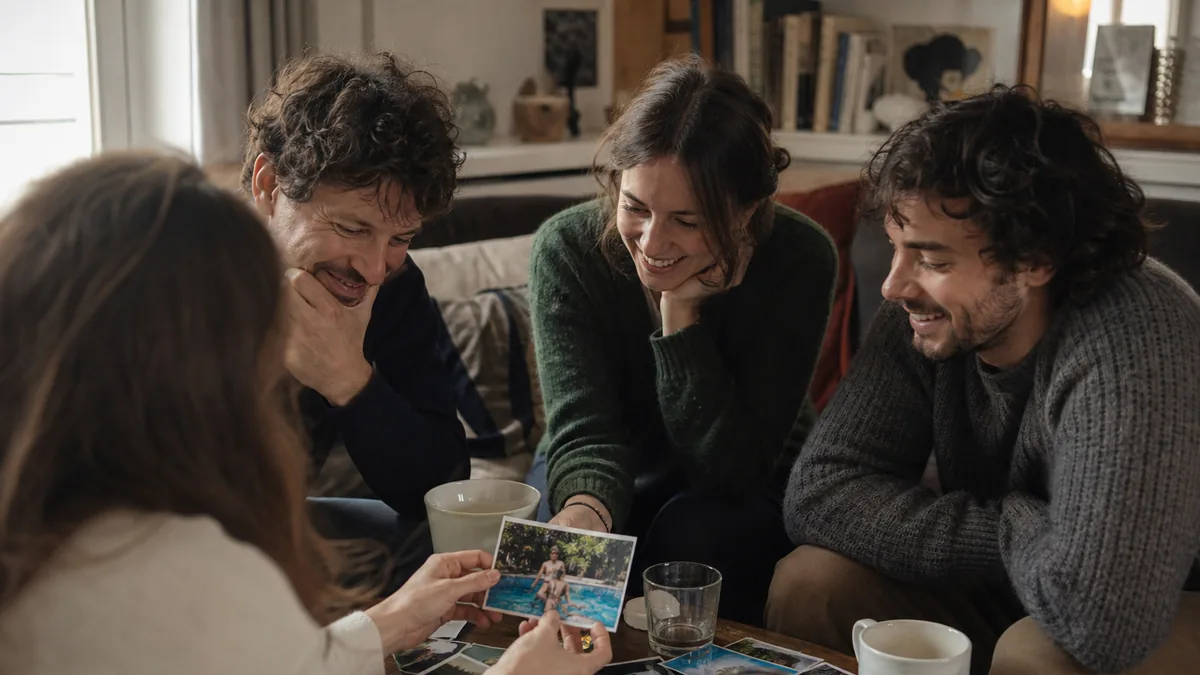 Amis devinant la réponse personnelle d’une joueuse
