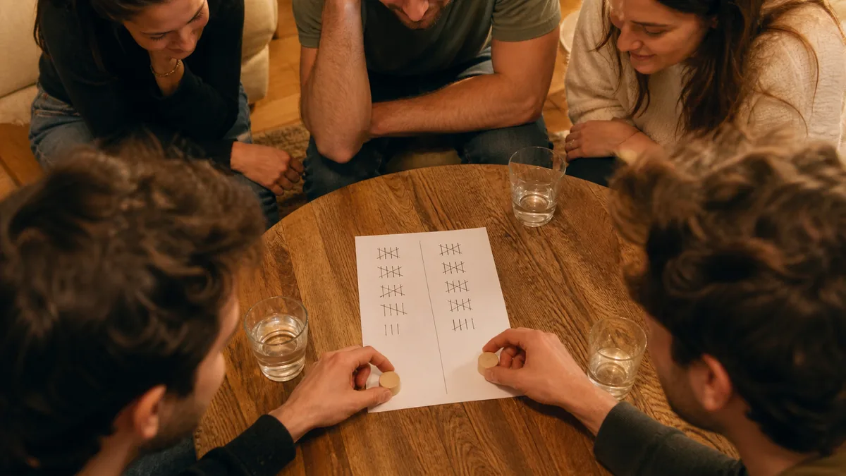 Feuille de score d’un quiz entre amis