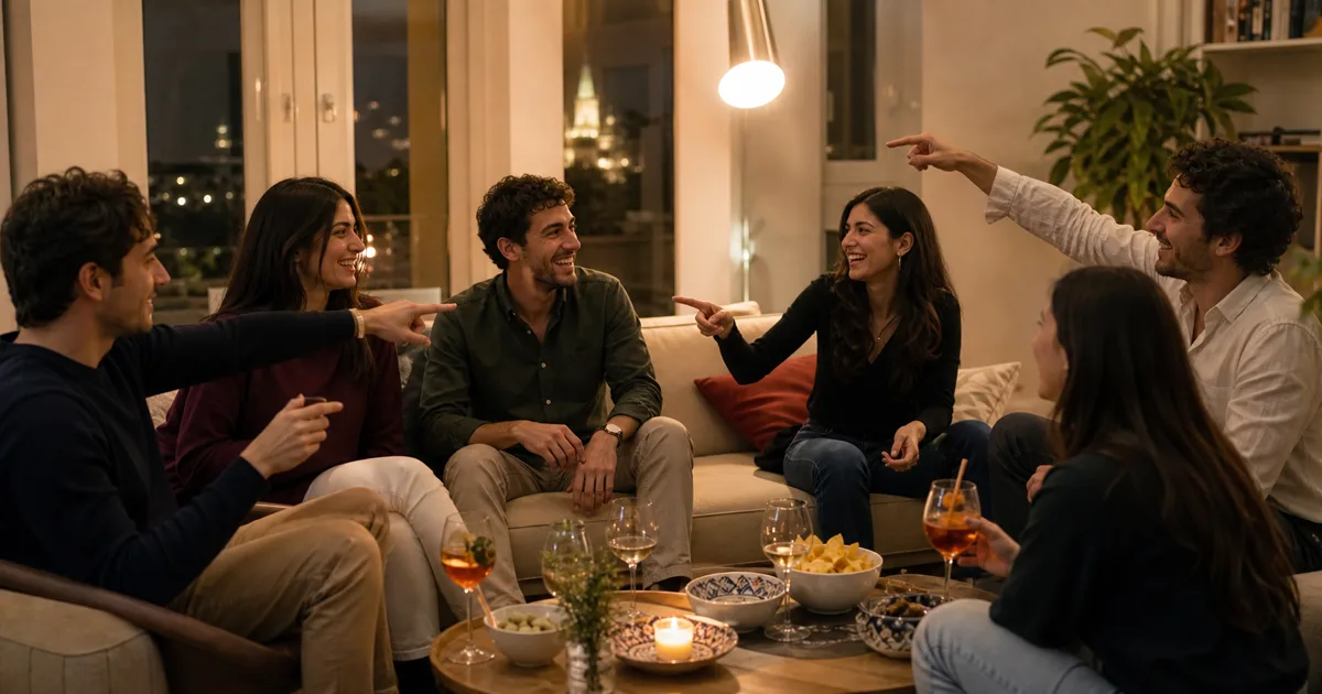 Amici italiani giocano a Questo o quello