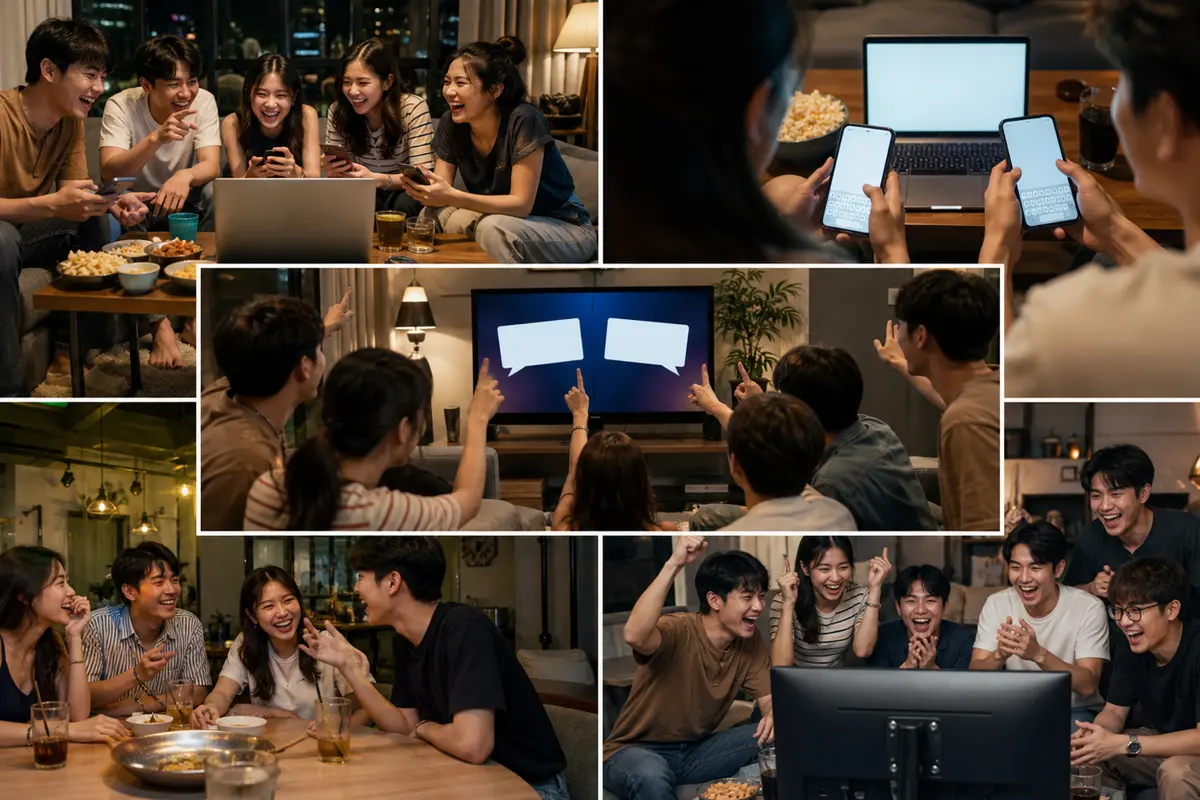 เพื่อนไทยเล่นเกมตอบมุกในคืนปาร์ตี้