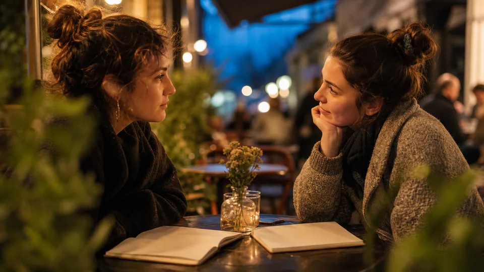 Deux amies échangeant autour de questions profondes