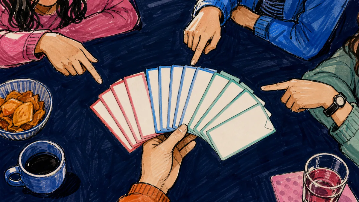 Amici leggono domande per un quiz