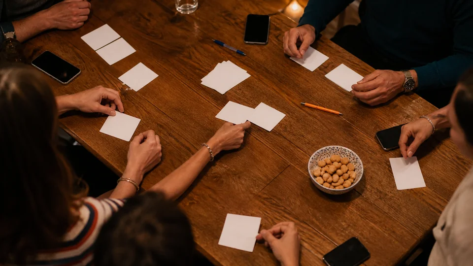 Joueurs comparant deux formats de quiz sur leurs téléphones