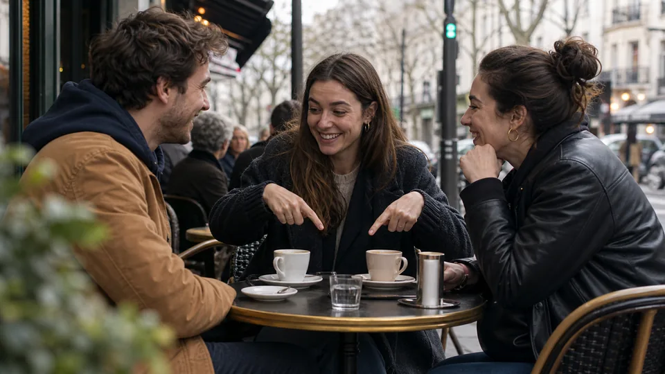 Groupe d’amis discutant de leurs goûts préférés