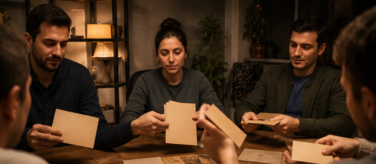 Secret Hitler oynayan arkadaş grubu