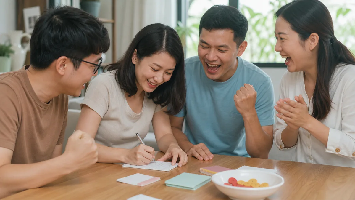 Nhóm bạn ghi điểm cho vòng đoán từ