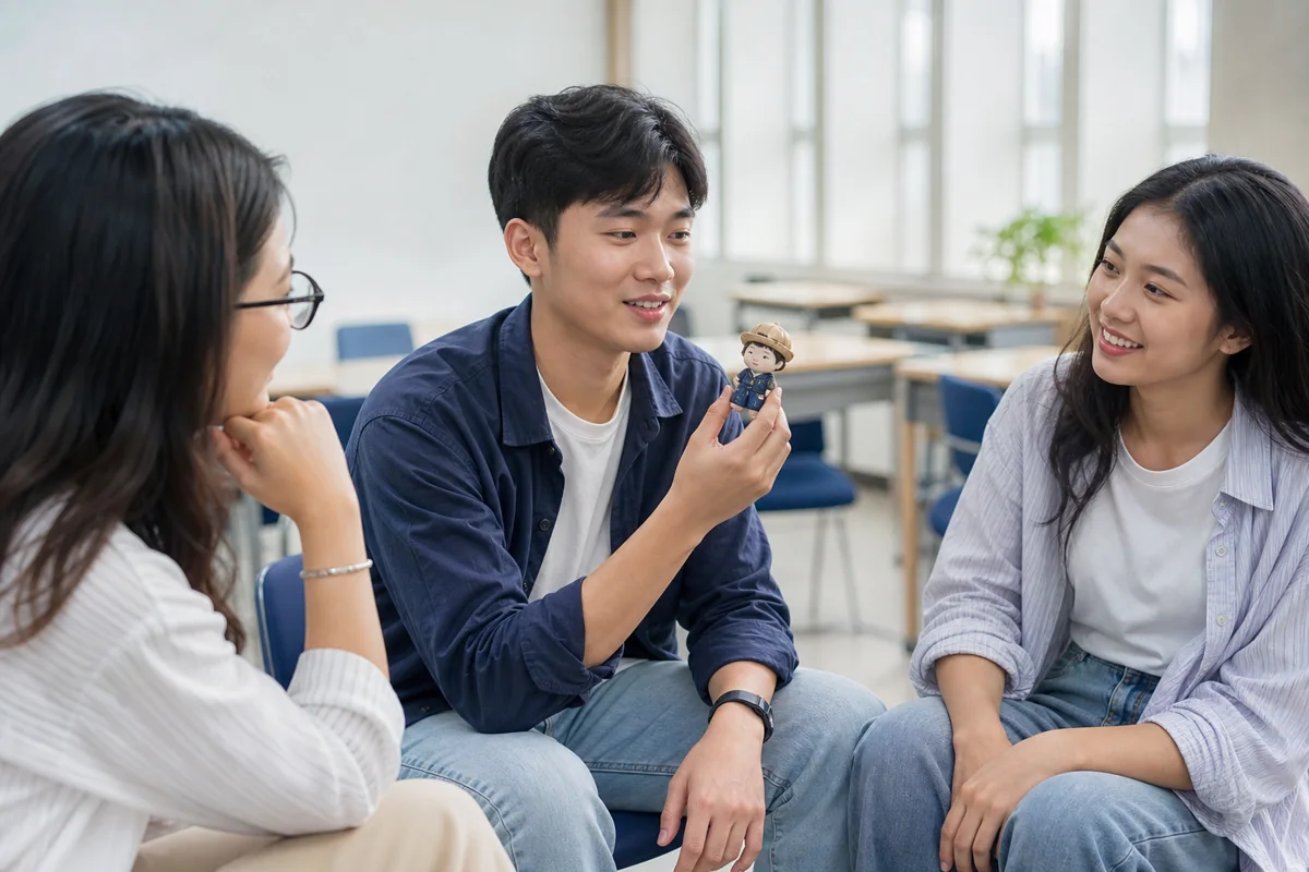 Bạn trẻ Việt Nam chia sẻ đồ vật trong trò chơi làm quen