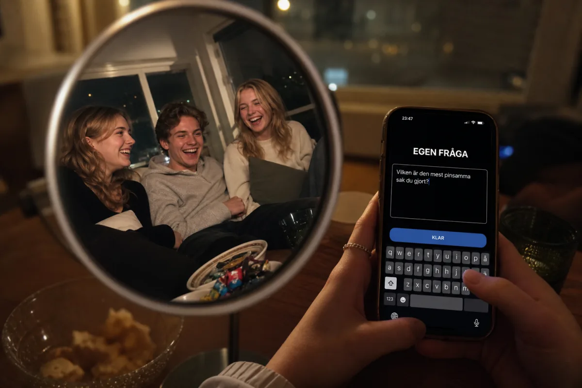 En spelare skriver en egen fråga