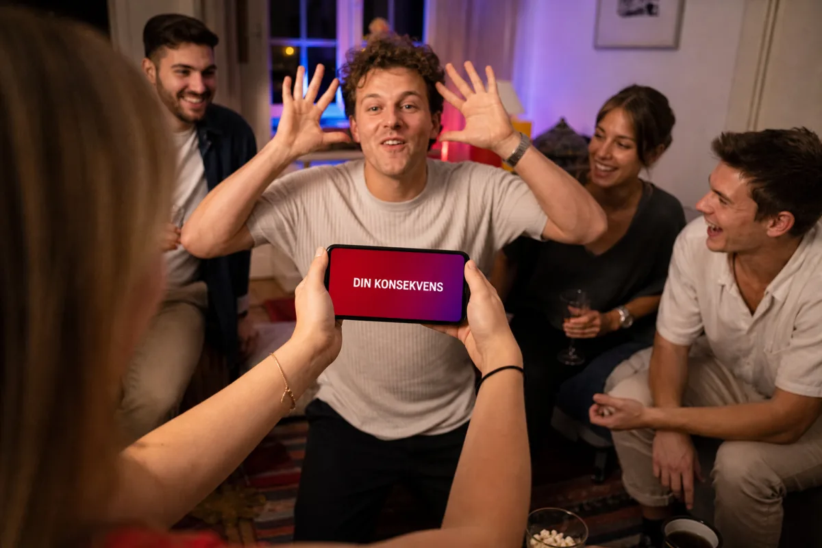 En vän gör en rolig konsekvens