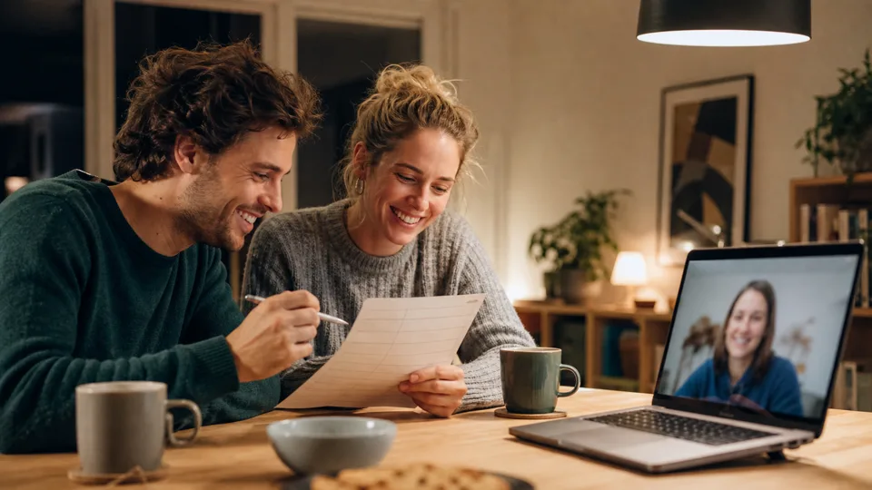 Freundinnen und Freunde entscheiden gemeinsam über das Format ihres Online-Quiz