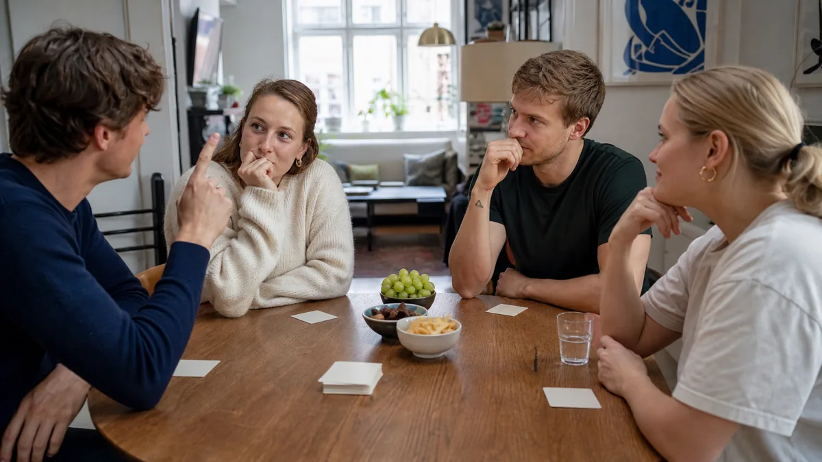 Venner diskuterer mistanker