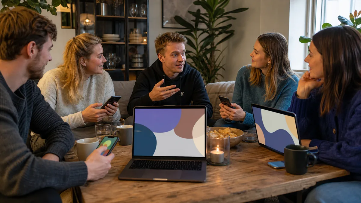 Venner spiller sammen online