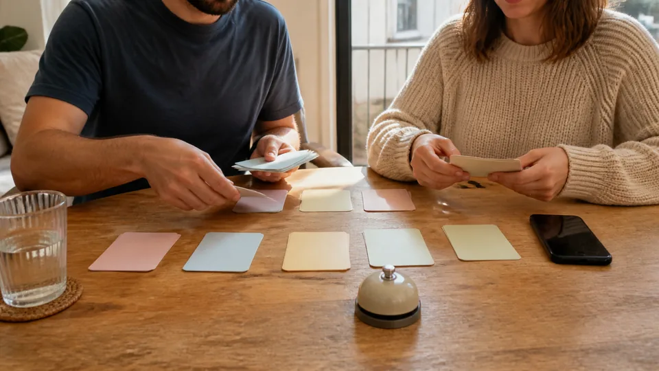 Tarjetas de un juego de palabras