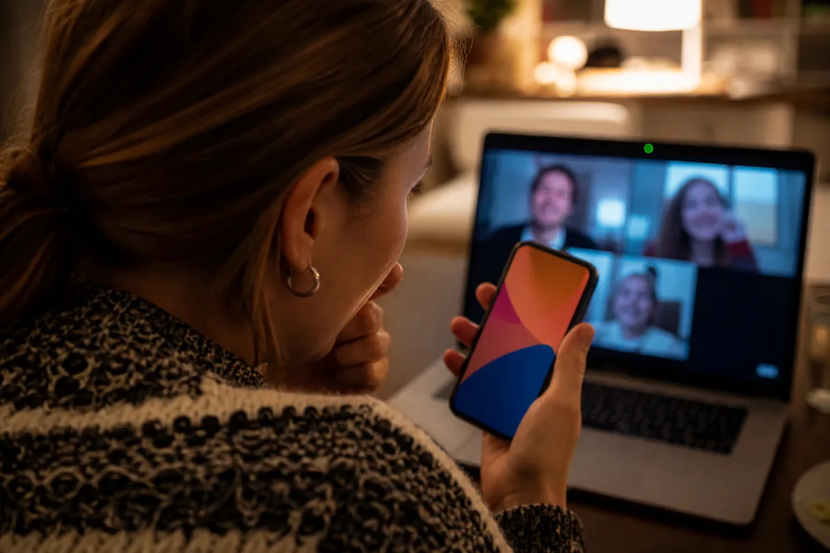 Igrač privatno provjerava svoju ulogu na telefonu