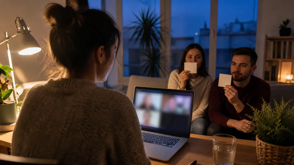 Ekipa igra kviz na video-pozivu