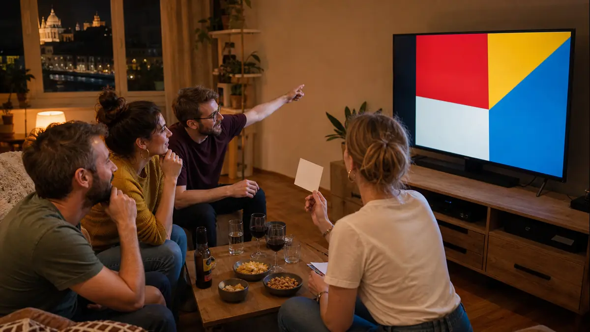 Barátok lemezborító részletét figyelik egy kvízben