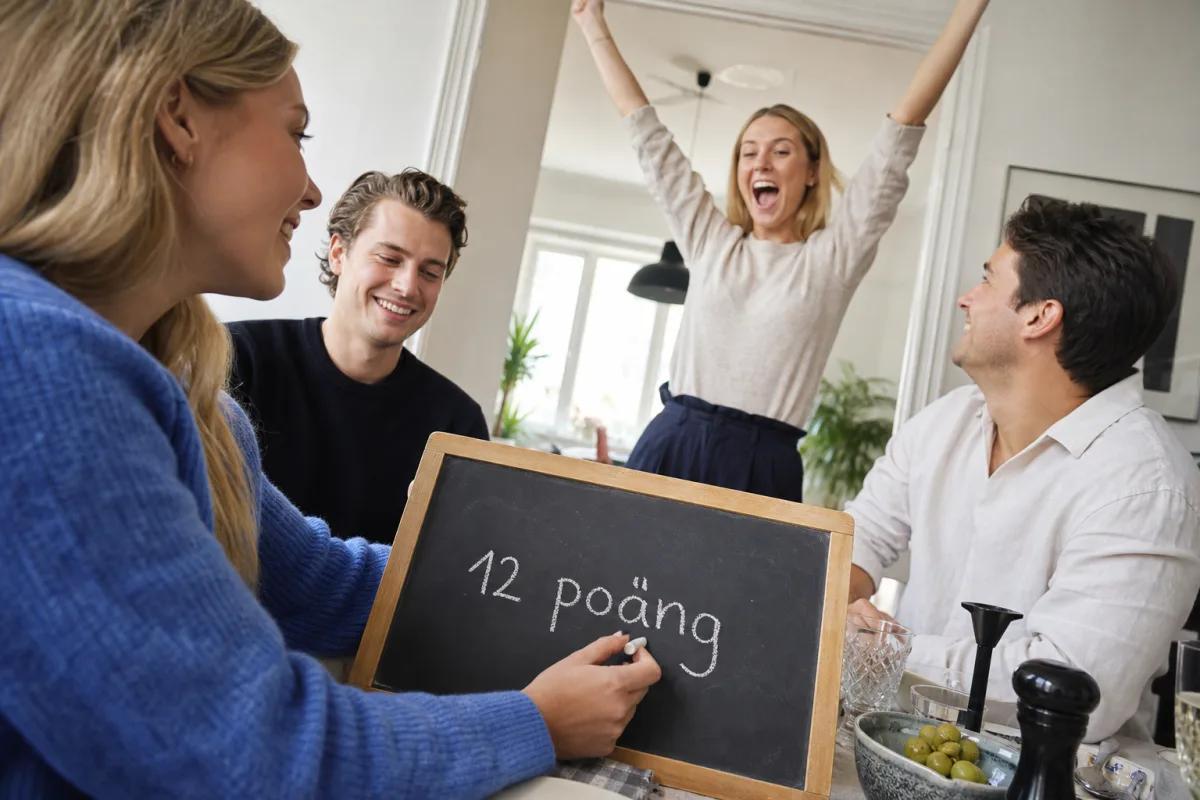 Vänner räknar poäng i ett BFF-test