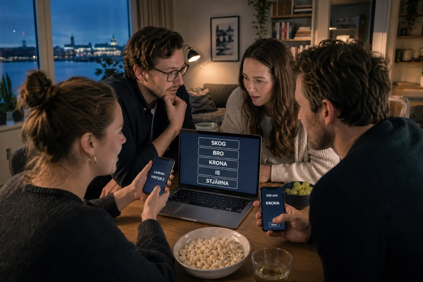 Ordspel med ett kodnamnsrutnät