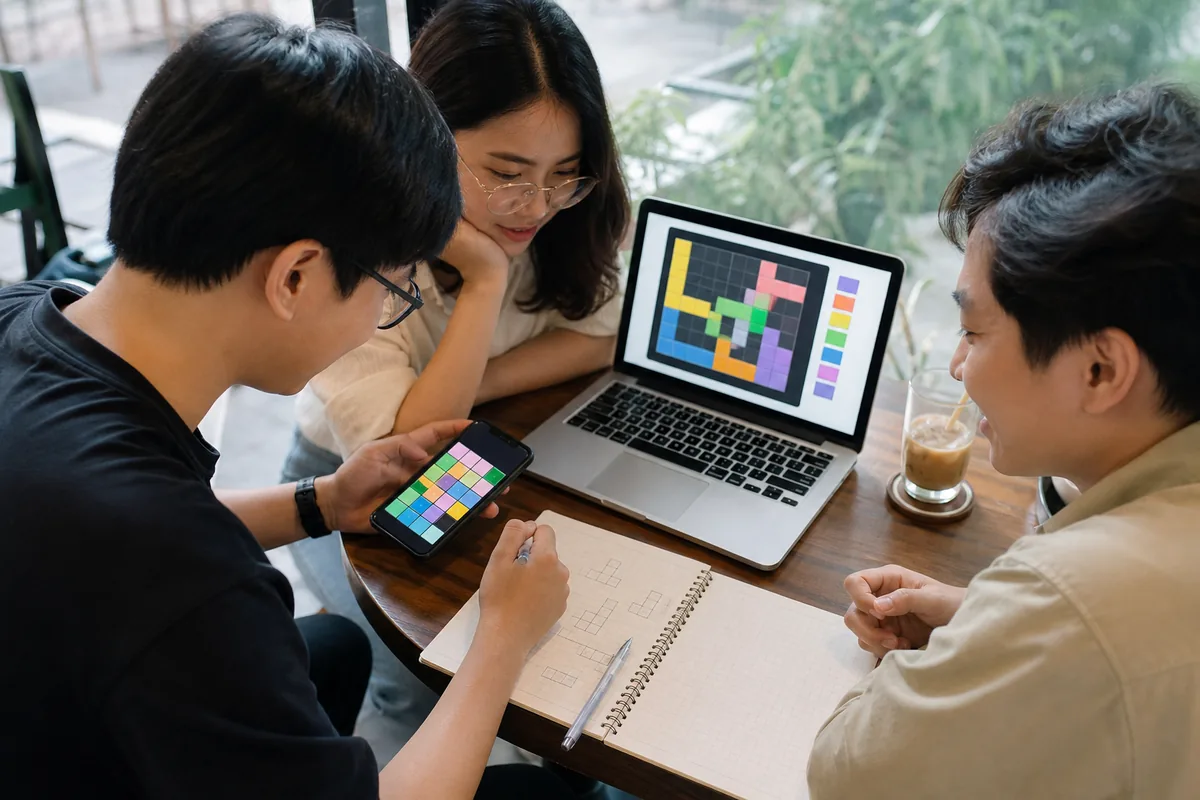 Bạn bè Việt Nam cùng suy nghĩ câu đố chữ