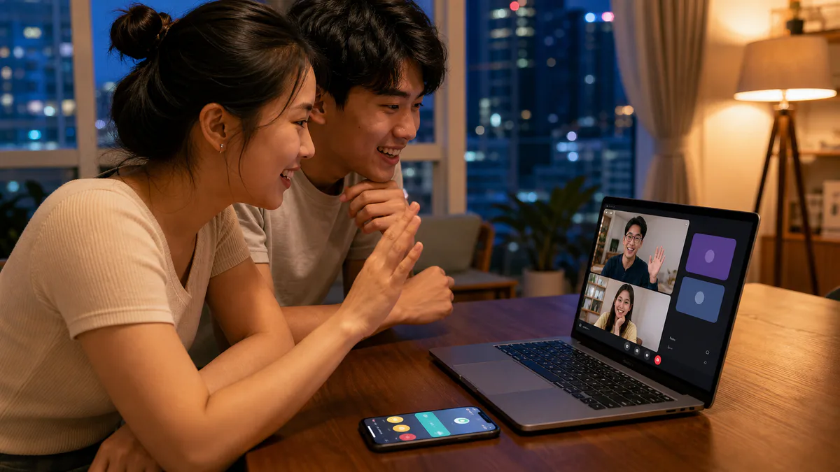 Nhóm bạn Việt Nam xem điện thoại trong game vai ẩn